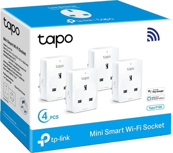 TP-Link Tapo P100 Mini Smart Socket White (Pack of 4) - Image 2