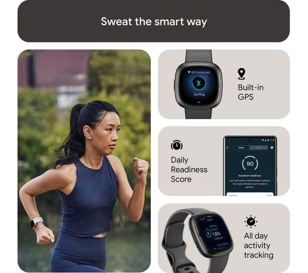 Fitbit Sense 2 Smartwatch - Shadow Grey/Graphite - Image 2