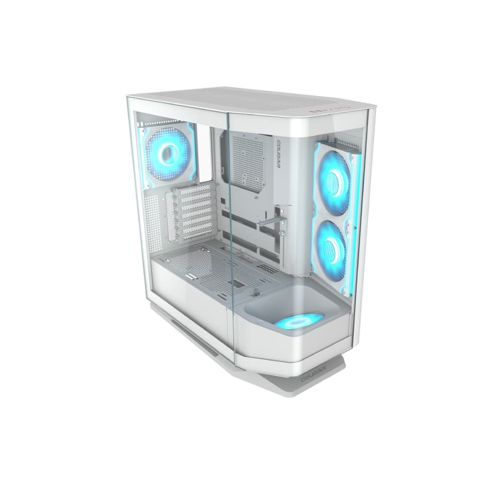 Cougar FV270 White ATX Micro ATX Tempared Glass White PC Case - Image 1
