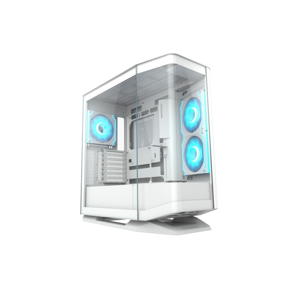Cougar FV270 White ATX Micro ATX Tempared Glass White PC Case - Image 6