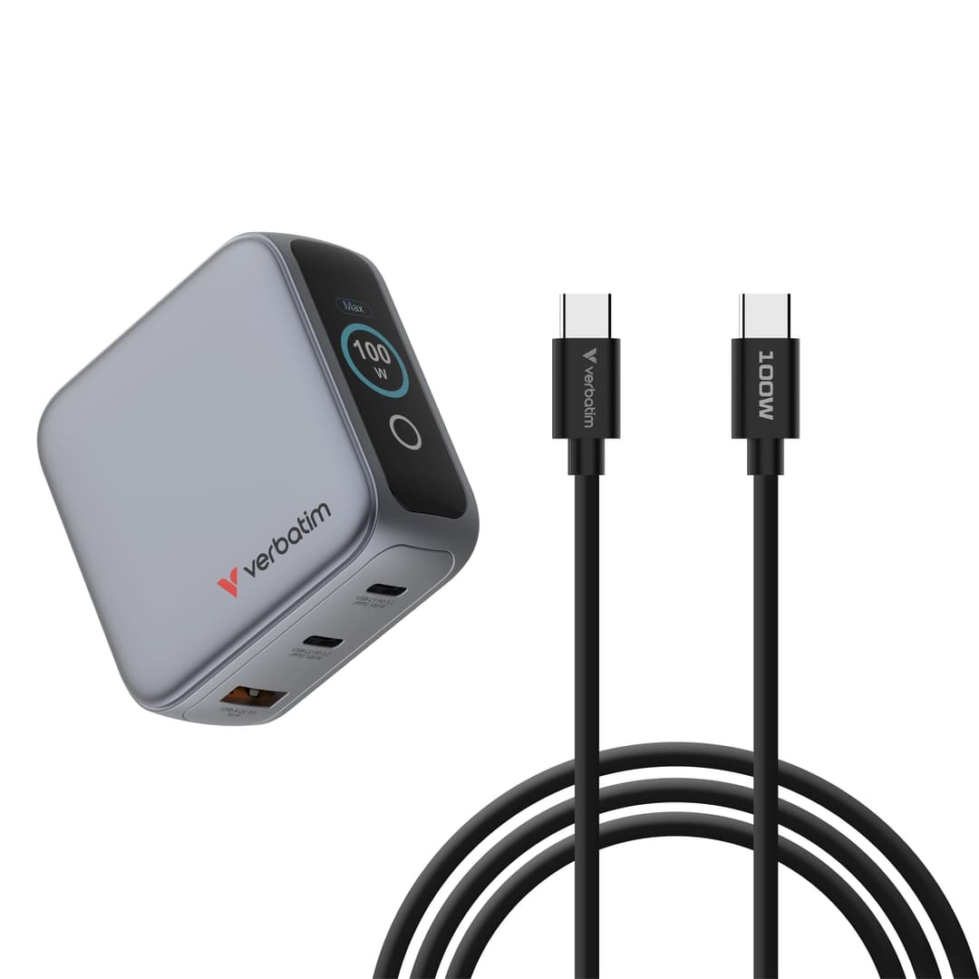 Verbatim Mini GaN Charger 100W with Display - Image 4