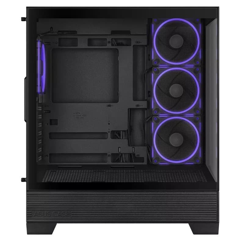 ASUS A31 PLUS TG ARGB Tempered Glass Mid Tower ATX Gaming PC Case - Black - Image 4