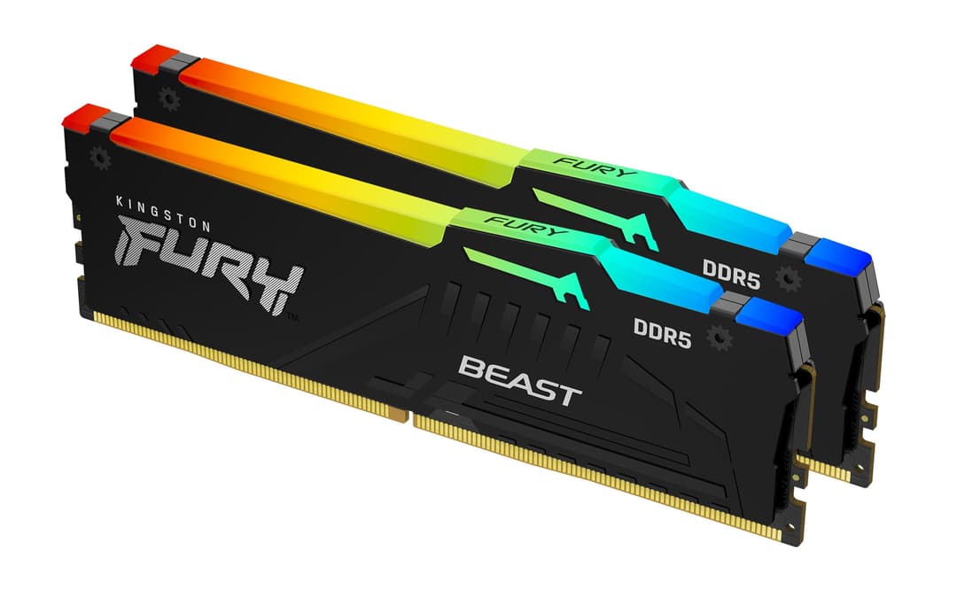 Kingston Technology FURY Beast 64GB 5200MT/s DDR5 CL40 DIMM (Kit of 2) RGB - Image 1
