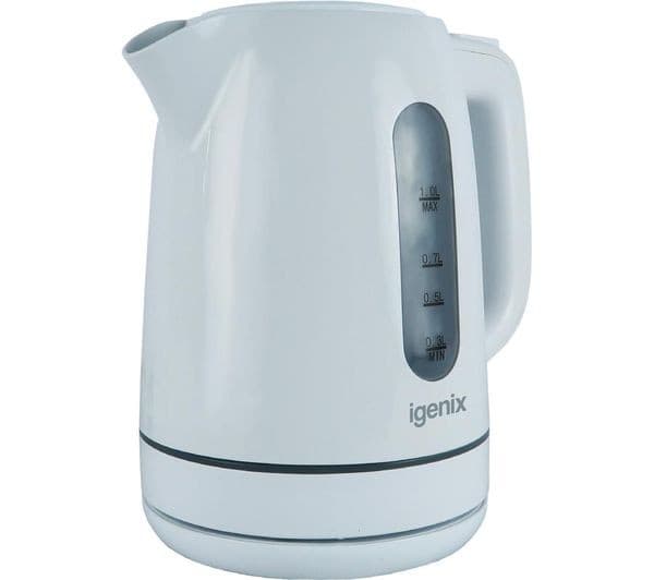 Igenix IGK01022 1L Cordless Jug Kettle 2200W - White - Image 1