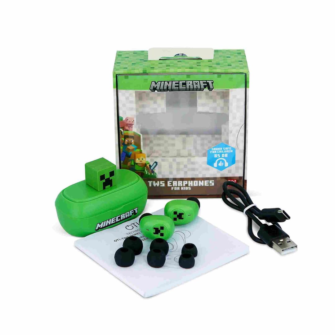 Minecraft Creeper 3D Collectable TWS Earphones - Green - Image 8