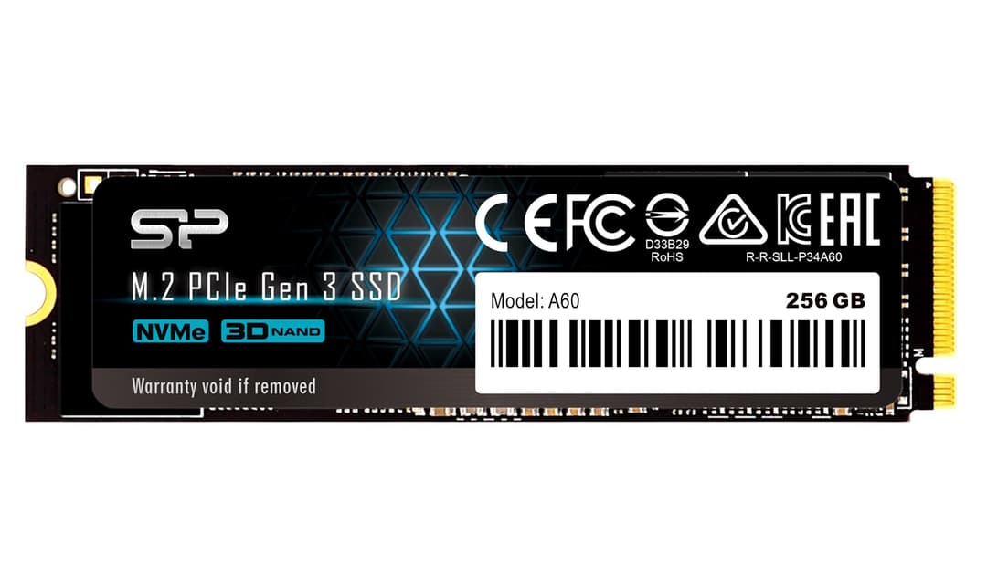 Silicon Power P34A60 NVMe M.2 PCIe Gen3x4 2280 SSD 256GB - Image 1