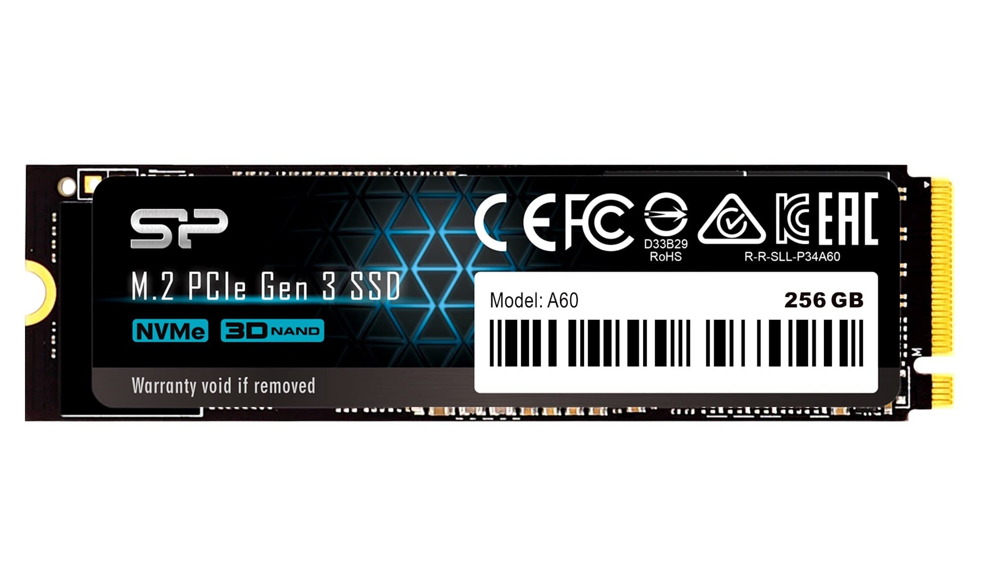 Silicon Power P34A60 NVMe M.2 PCIe Gen3x4 2280 SSD 256GB