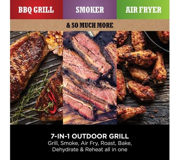 Ninja Woodfire OG701UK Outdoor Electric BBQ Grill & Smoker - Black - Image 4