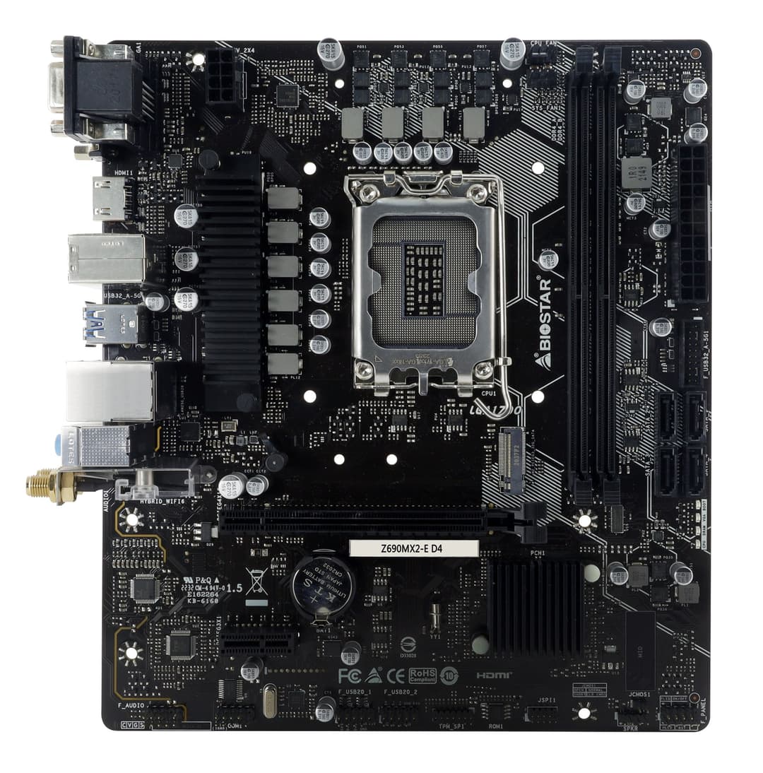 Biostar Z690MX2-E D4 Motherboard Intel Z690 LGA 1700 DDR4 Micro ATX - Image 1