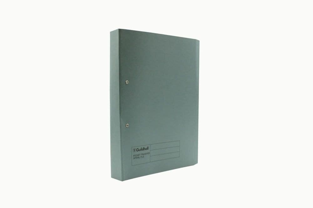 Exacompta Guildhall Pocket Transfer Spring File Foolscap 315gsm Pack of 25 - Blue