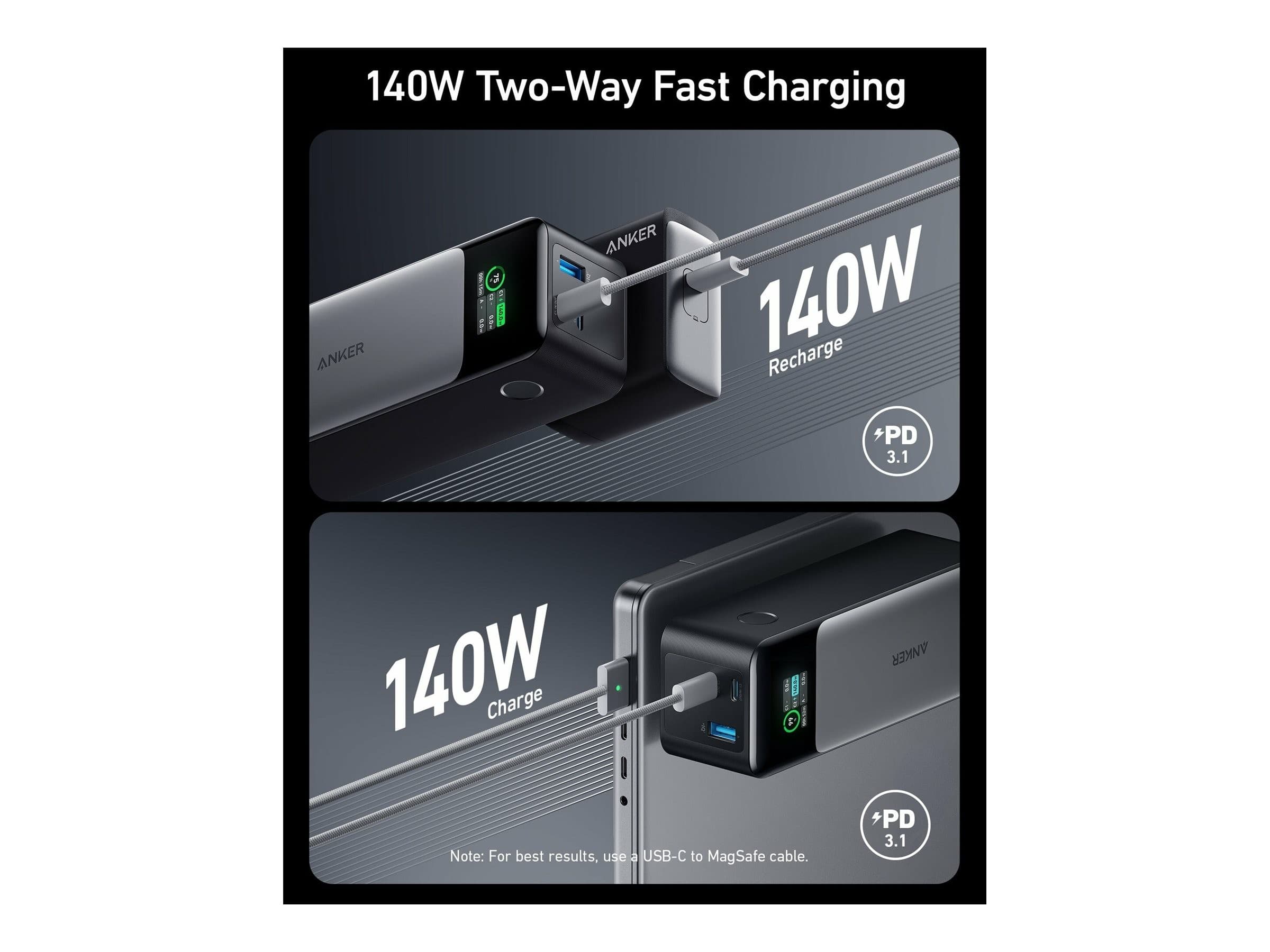 Anker 24000mAh 140W Power Bank Black