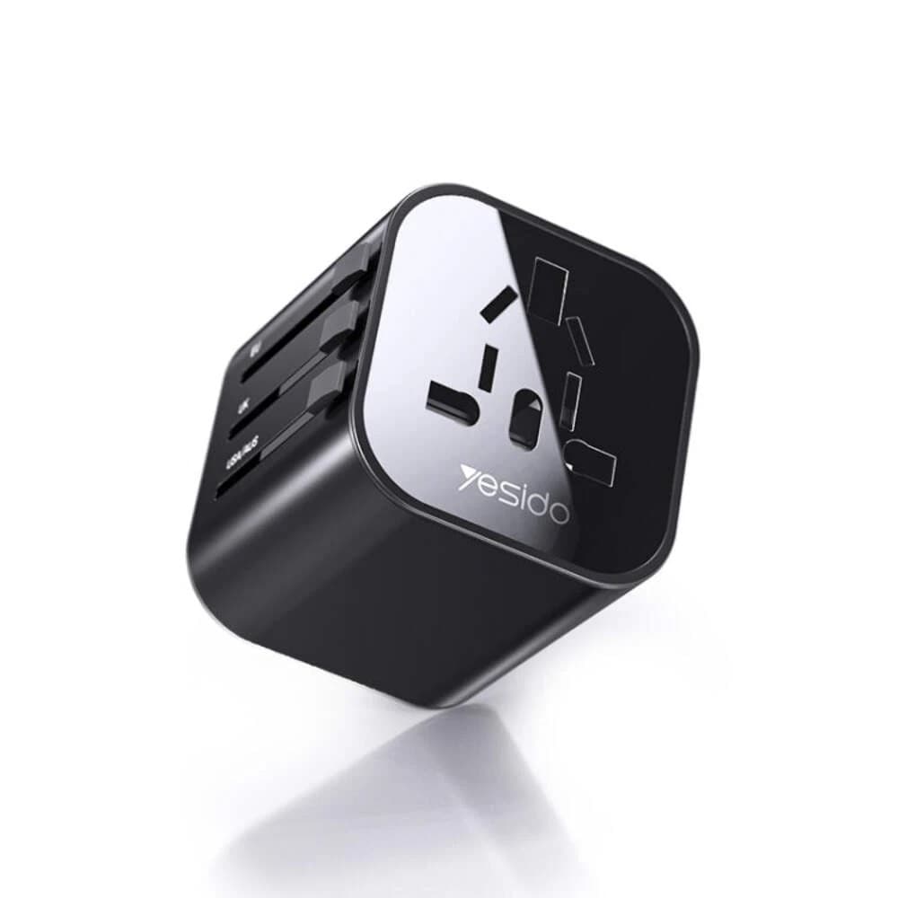 Yesido MC-09 Multi-function Universal Travel Adapter Plug - Black