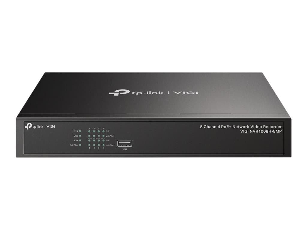 TP-Link VIGI NVR1008H-8MP V1 8-Channel PoE+ Network Video Recorder - standalone NVR, 4K HDMI output - Image 1