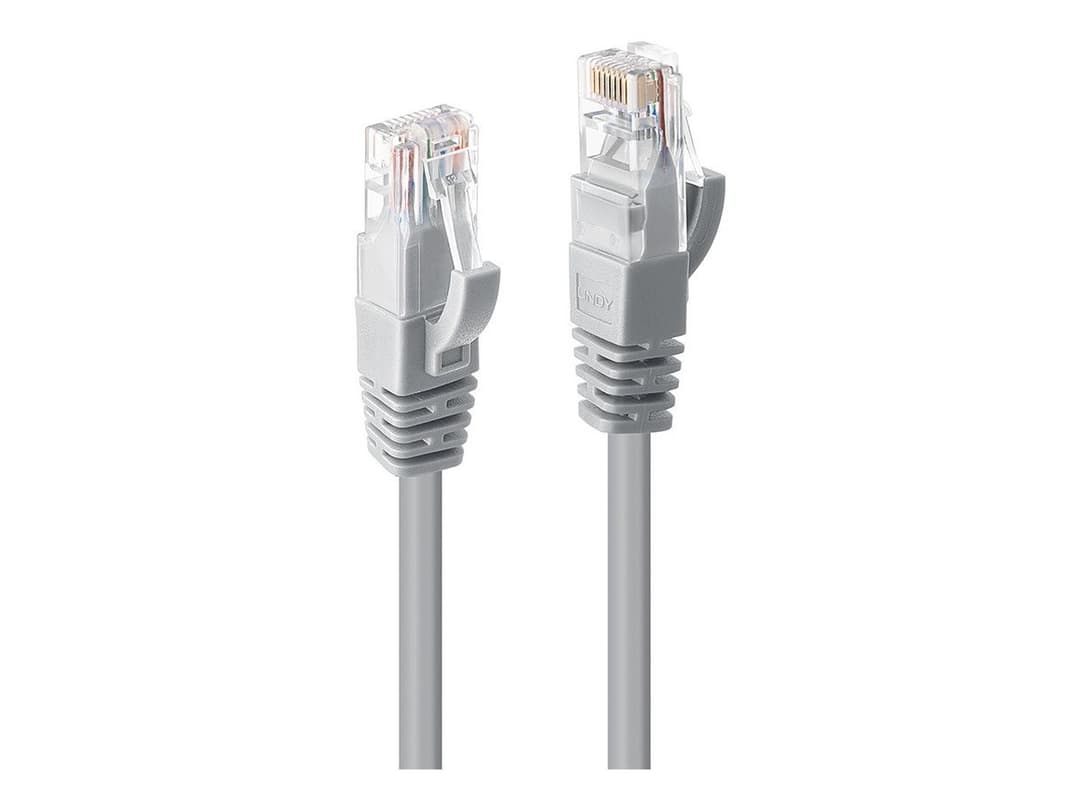 Lindy 15m Cat.6 U/UTP Ethernet Cable, Grey - Image 1