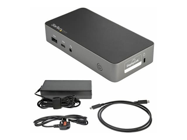 StarTech.com DK30CHHPDUK USB-C Dual HDMI Docking Station with 60W Power Delivery - Black - Image 1