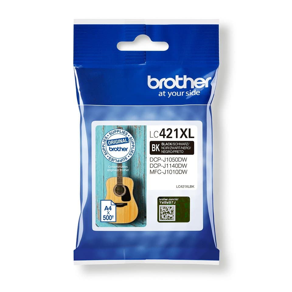 Brother LC-421XL Original High Yield Ink Cartridge 500 Pages - Black