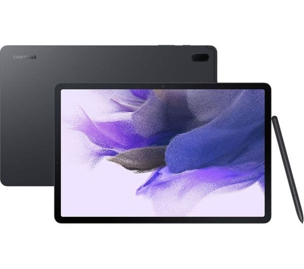Samsung Galaxy Tab S7 FE 12.4-inch Wi-Fi 64GB 4GB RAM Tablet with S Pen - Mystic Black - Image 1