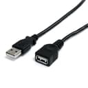 StarTech.com USB 2.0 Extension Cable A to A - M/F 0.9m (3ft) - Black thumbnail 1