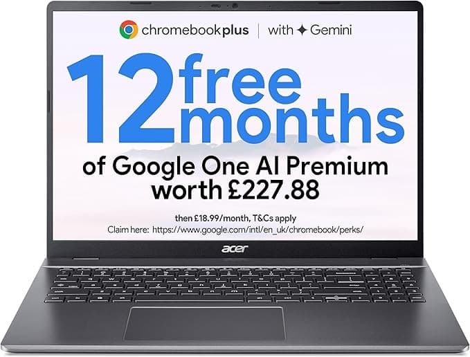 Acer Chromebook Plus 516 CB516-1H 16 Inch WUXGA Chromebook Intel Core i5 8GB RAM 256GB SSD - Iron