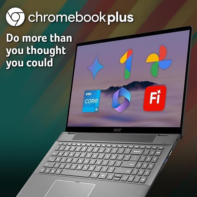 Acer Chromebook Plus 516 CB516-1H 16 Inch WUXGA Chromebook Intel Core i5 8GB RAM 256GB SSD - Iron - Image 2