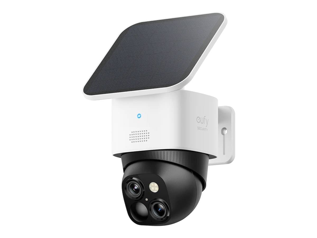 Eufy SoloCam S340 3K Dual Lens Outdoor Security Camera with Solar Panel White
