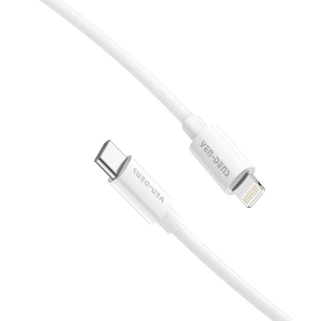 Ven-Dens Silicone Heat-Resistant Fast Charging Cable - USB-C to Lightning