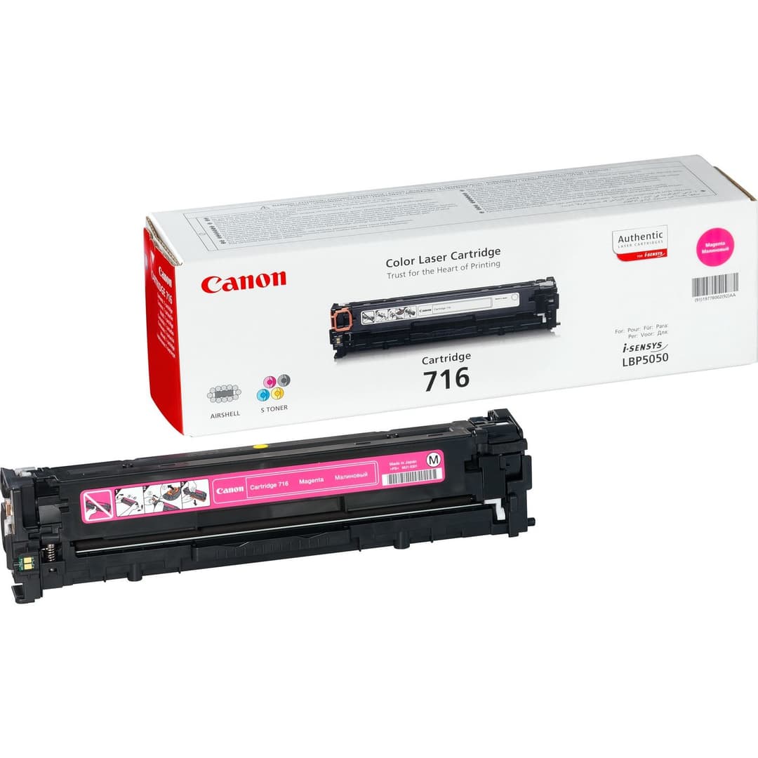 Canon 716 Original Toner Cartridge, 1,500 Pages - Magenta - Image 1