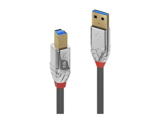 Lindy 2m USB 3.2 Type A to B Cable, 5Gbps, Cromo Line - Image 3