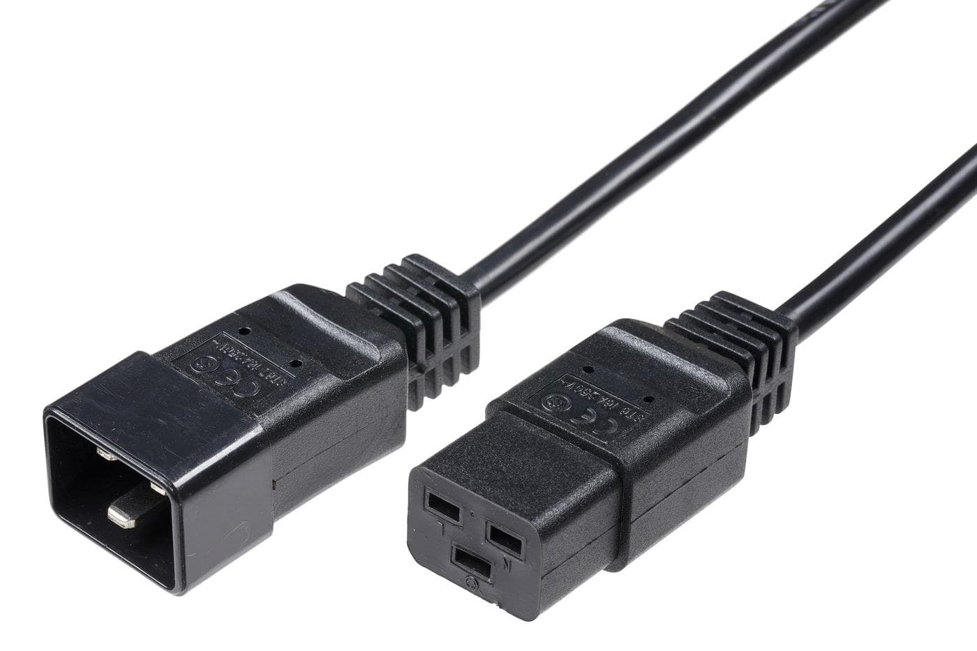 Microconnect Power Cord C19 - C20 16A 1m Black