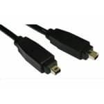 Cables Direct 1m FireWire 4-Pin Male to 4-Pin Male Cable - Black