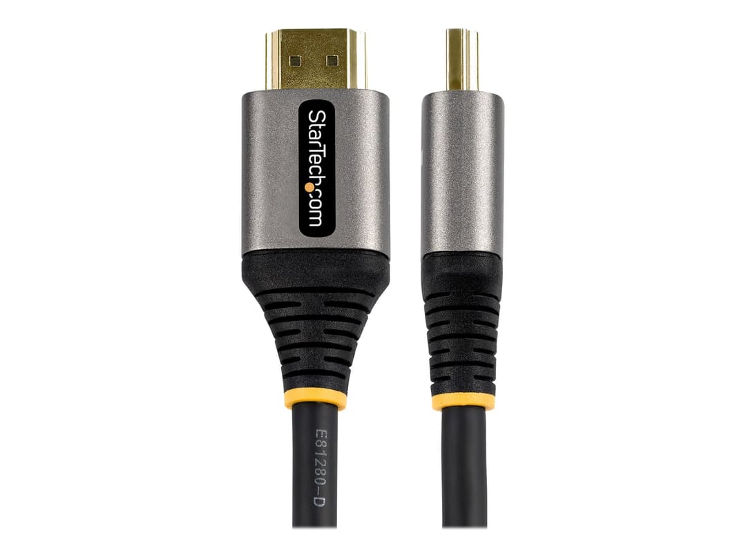 StarTech HDMM21V5M Certified Ultra High Speed HDMI 2.1 Cable 8K 60Hz 48Gbps 5m Grey/Black - Image 1