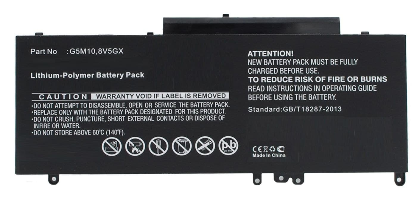 CoreParts MBXDE-BA0173 Replacement Battery for Dell Latitude 14 5000 Series (6MT4T), 7.4V 6000mAh 4-Cell Li-Pol, Black