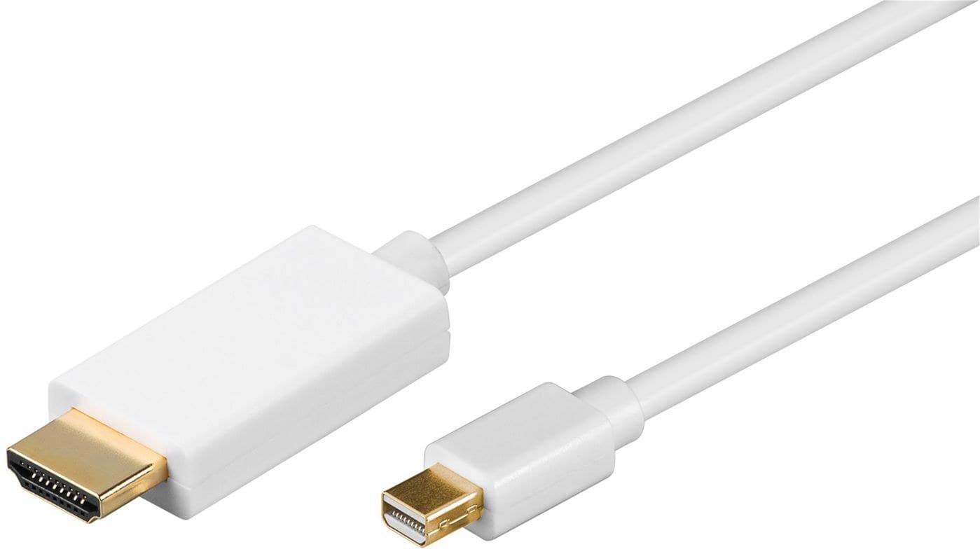 MicroConnect Mini DisplayPort to HDMI Cable, 1080p, 1.8m, White