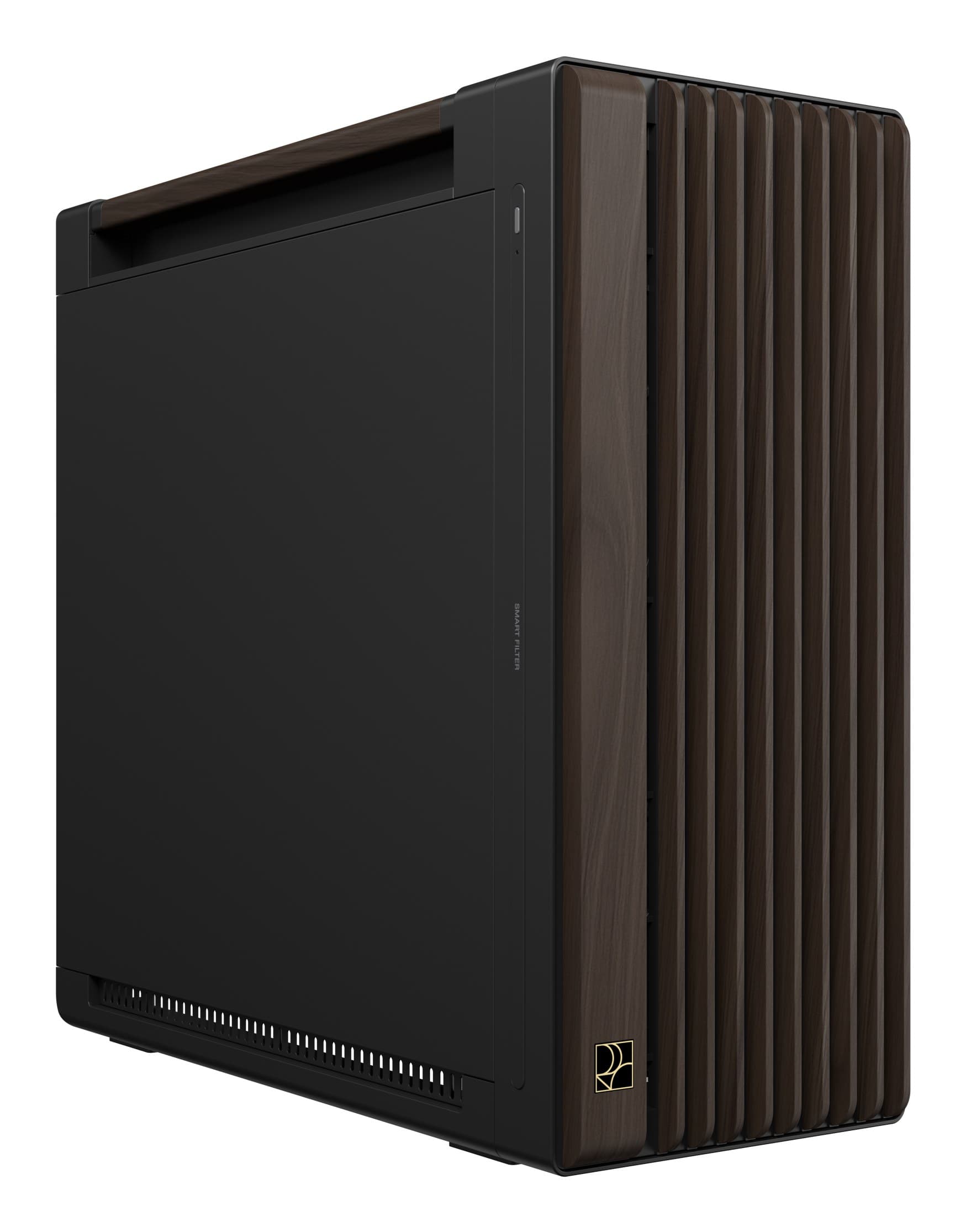 ASUS ProArt PA602 Wood Edition Mid Tower PC Case - Modern Black, Metal Panel