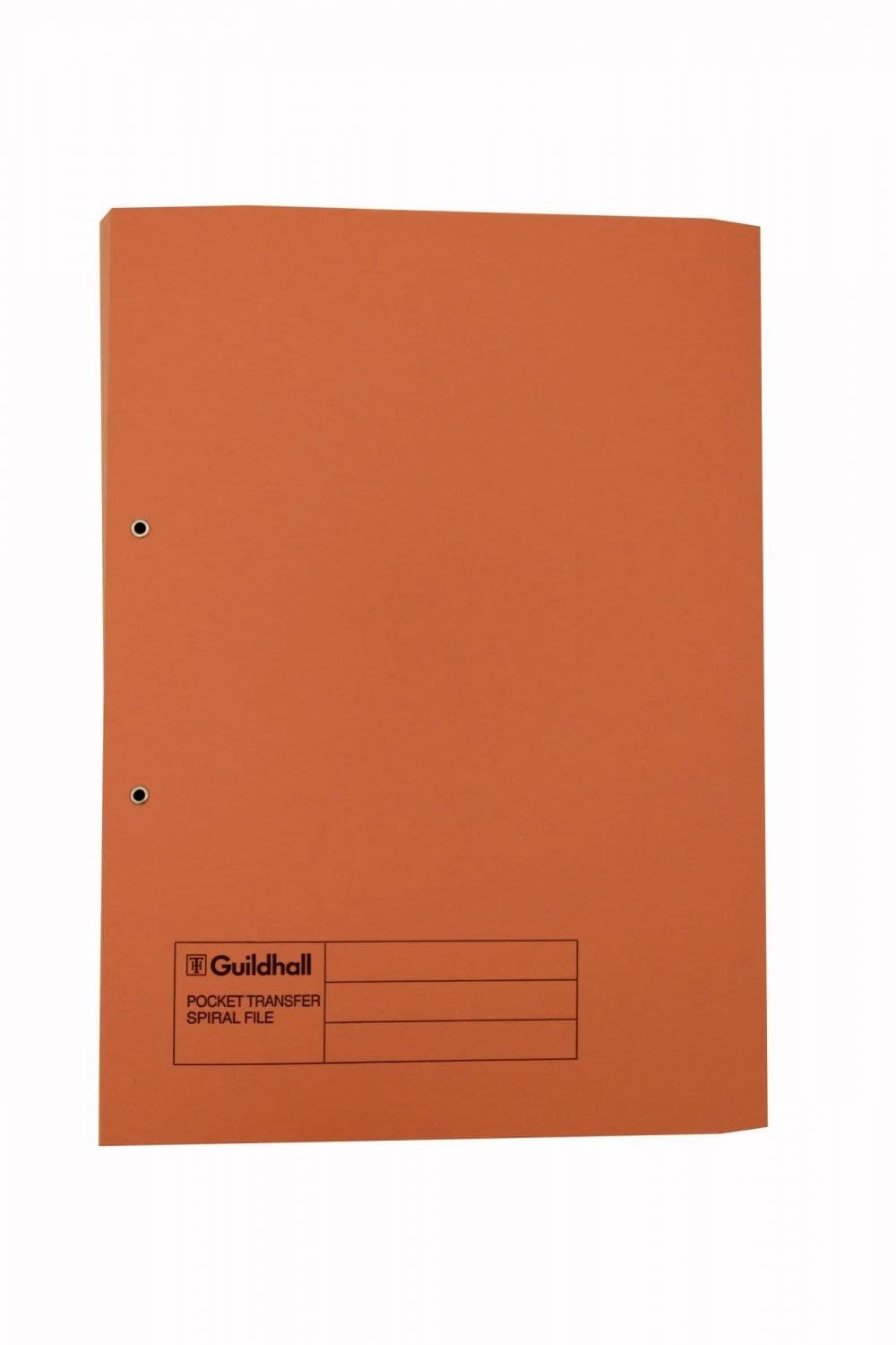 Exacompta Guildhall Pocket Transfer Spring File Foolscap 315gsm Pack of 25 - Orange - Image 1