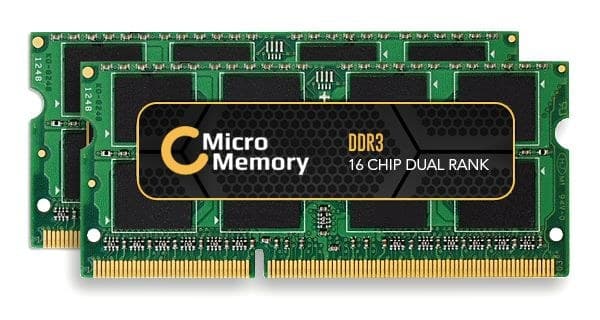 CoreParts MMA8228/8GB 8GB (2 x 4GB) DDR3 1066MHz PC3-8500 204-pin SO-DIMM Laptop Memory Kit for Apple — CL7 1.5V Non-ECC - Image 1