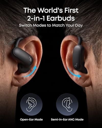 Soundcore AeroFit 2 Pro Open-Ear Hybrid Earbuds, Bluetooth 6.1, LDAC - Black - Image 5