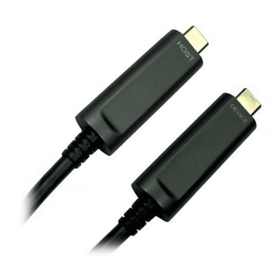 Cables Direct 10m USB 3.1 Type-C Active Optical Cable (AOC) - Black (AOCUSB3C-010)