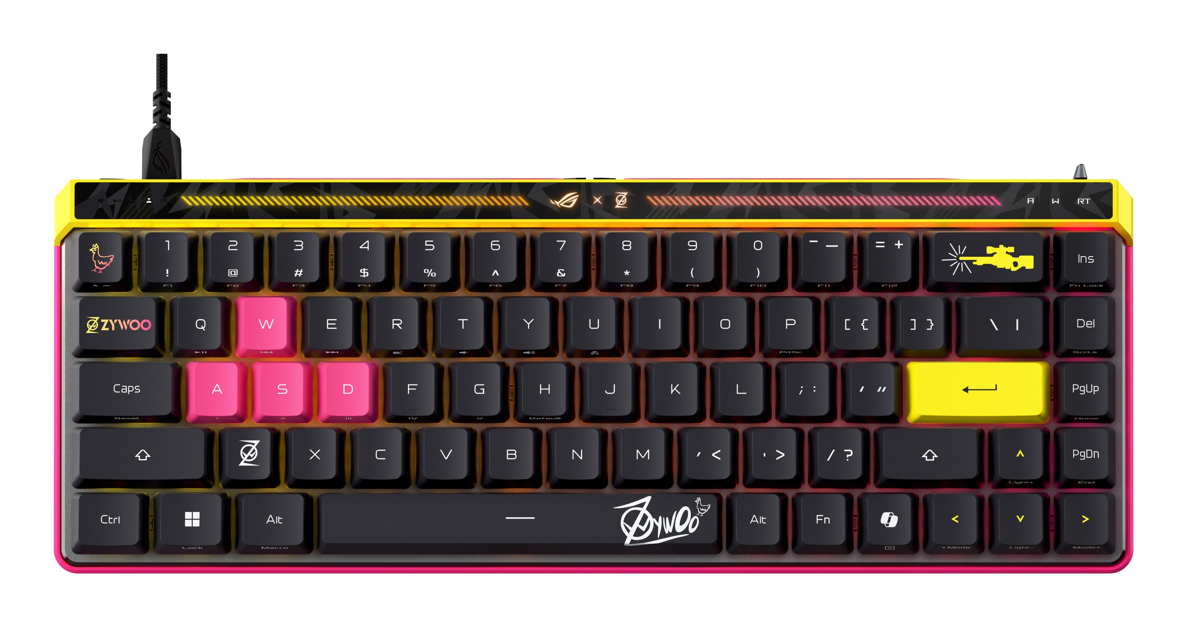 ASUS ROG Falchion Ace HFX ZywOo Edition 65% Wired Gaming Keyboard - US Layout, Black