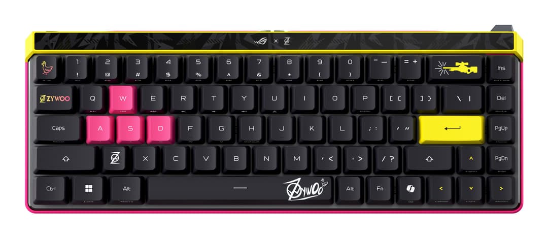 ASUS ROG Falchion Ace HFX ZywOo Edition 65% Wired Gaming Keyboard - US Layout, Black - Image 2