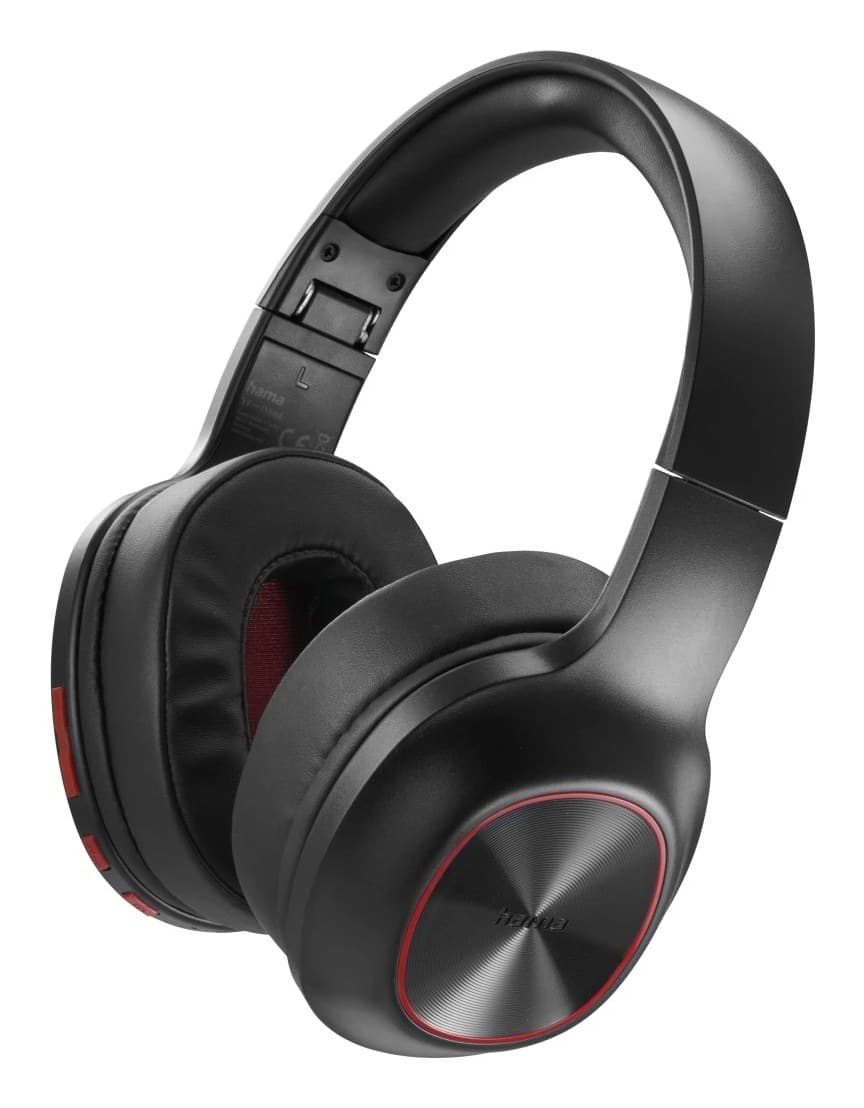 Hama Spirit Calypso III Wireless Bluetooth Headphones - Black/Red - Image 2
