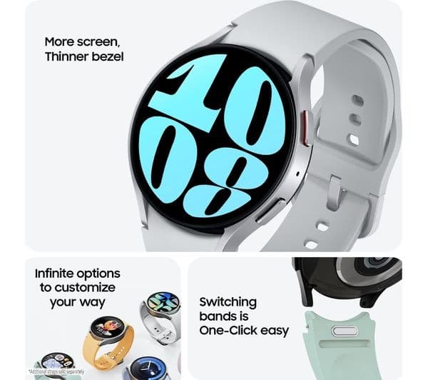 Samsung Galaxy Watch6 44mm Bluetooth Smartwatch - Silver - Image 5
