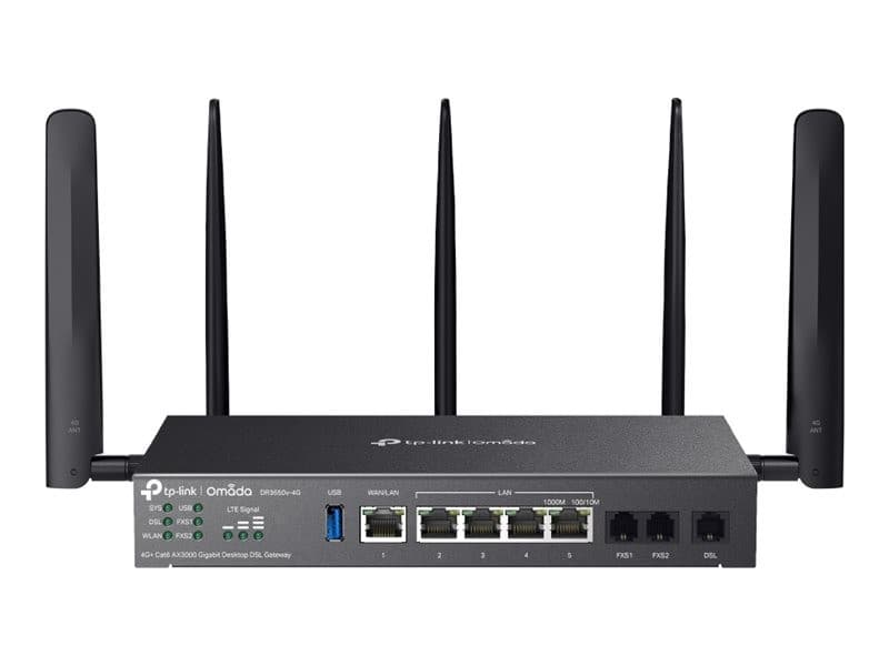 TP-Link Omada DR3650v-4G V1 4G+ Cat6 AX3000 Wi-Fi 6 DSL VoIP Gateway