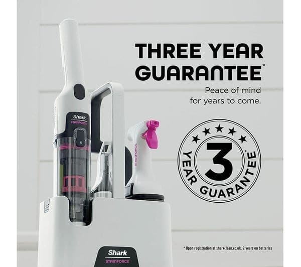 Shark StainForce HX100UKT Cordless Stain-Destroying Spot Cleaner 100W Self Cleaning - White - Image 2