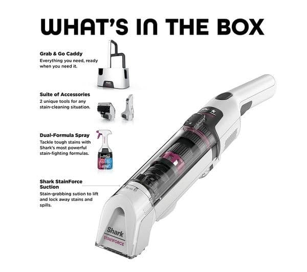 Shark StainForce HX100UKT Cordless Stain-Destroying Spot Cleaner 100W Self Cleaning - White - Image 10