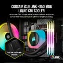 Corsair iCUE LINK H150i RGB 360mm AIO Liquid CPU Cooler - Black thumbnail 2