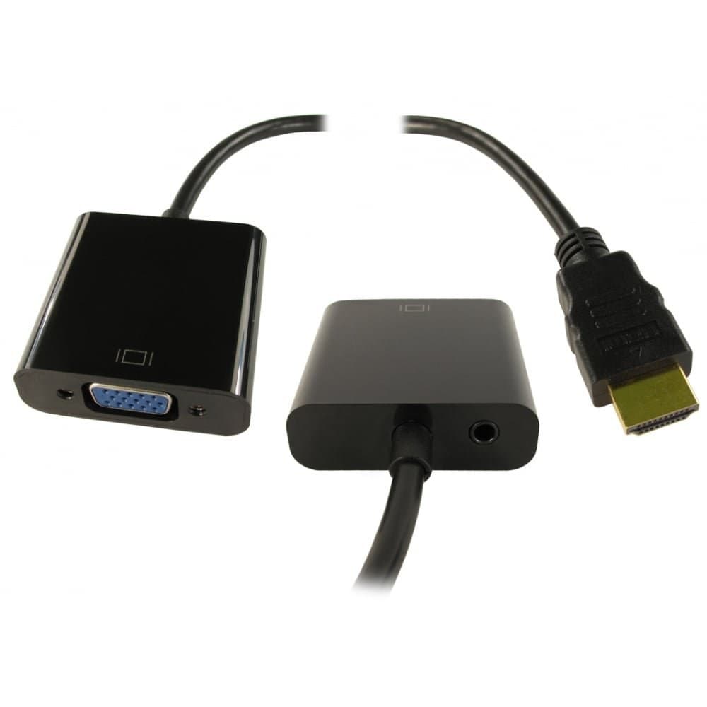 NEWlink HDMI to VGA Adapter with 3.5mm Audio (NLHDMI-HSV02) - Image 1