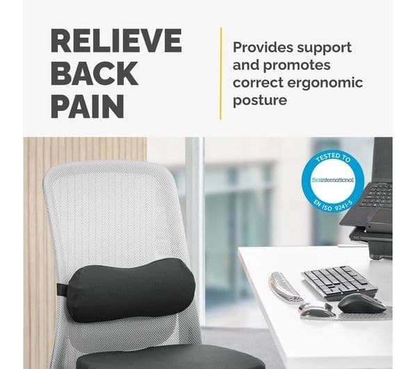 Fellowes Breyta Lumbar Back Support Cushion - Black (100119853) - Image 3