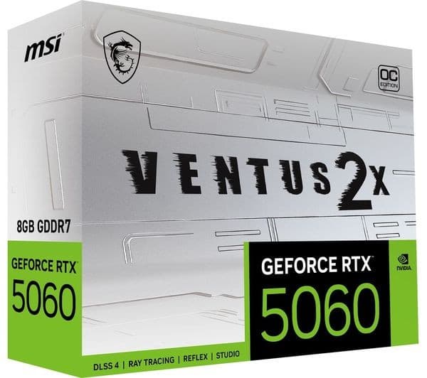 MSI GeForce RTX 5060 8GB VENTUS 2X OC Graphics Card - White - Image 9