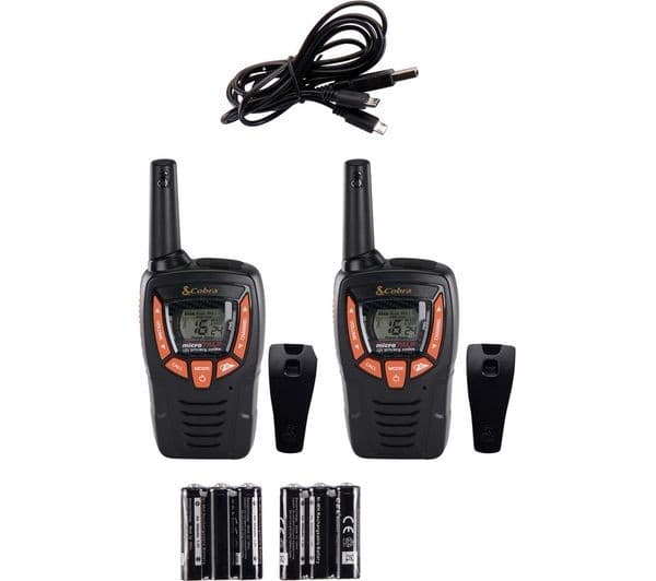 COBRA AM655 Walkie Talkie - Twin Pack, Black & Orange - Image 4